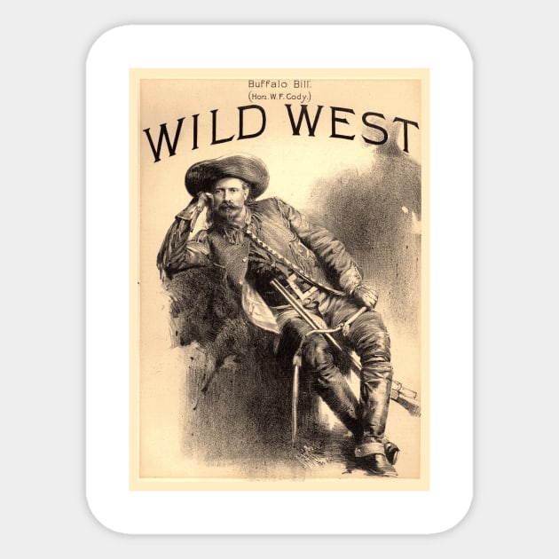 Vintage Poster: Buffalo Bill Wild West Show Sticker by Naves